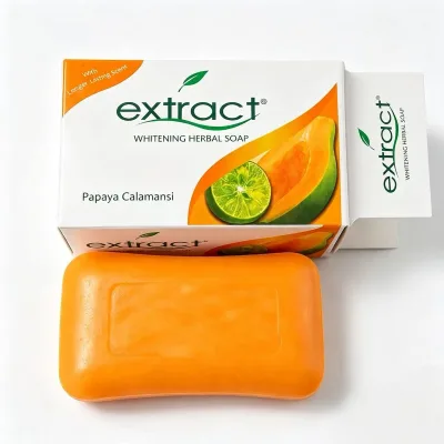 China Foreign Trade Hot-selling Papaya Lime Soap Extract Essential Oil Handmade Whitening Adult Soap Lemon Orange Flavor Bath