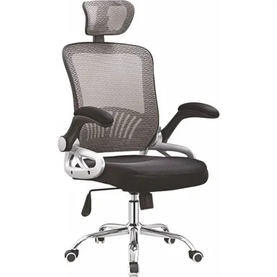 Anji Comfortable Office Chair High Back Ergonomic Executive Design Adjustable Headrest Mesh Swivel Comfortable Metal Foam Iron