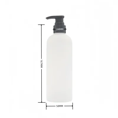 320ml Plastic Shampoo Bottle Shower Gel Bottle White Squeeze Lotion Bottle