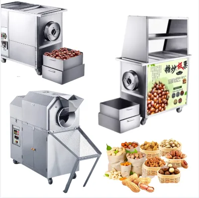 Electric Food Turkey Chickpea Peanut Dry Almond Frying Tobacco Used Cashew Nut Processing Roasting Roaster Machine Line a Amande
