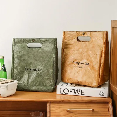 Hot Selling Waterproof and Insulated Soft Tyvek Refrigerated Bag Hot Food Bag Outdoor Lunch Bag DuPont Paper Material