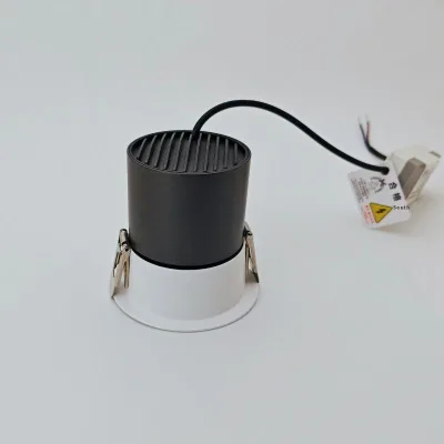 Led Recessed Downlight Adjustable Led Spot Lights 220V Anti Glare Spot Lights 75mm Hole Black Cup Indoor Cob Downlight