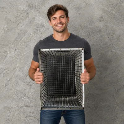 Stackable Stainless Steel Wire Mesh Organizing Basket Industrial Parts Sorting Storage Basket Workshop Warehouse Disinfection