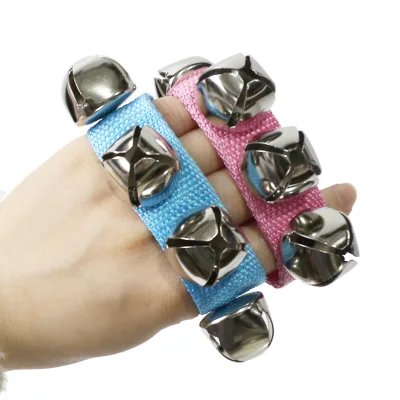 Wrist Band Jingle Bells Silver Hand Bells Tambourine Wedding Drum Percussions Kids Musical Instruments School Party Favor Toys