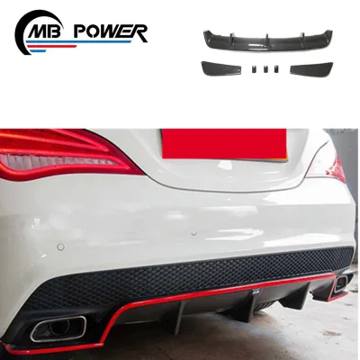 High Quality CLA Class W117 RZ CLA200 CLA250 CLA260 Style Rear Diffuser Carbon Fiber Body Kits for Car Bumper Lip Diffuse