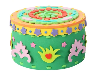 Children's Toys Diy Creative Cartoon American Labor Class Handmade Make the Material Box Green