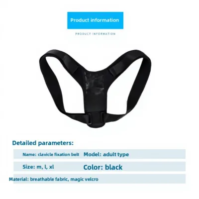 Factory Custom Adjustable Breathable Fabric Clavicle Fixation Strap Adult Back Orthotics Spine Anti-kyphosis