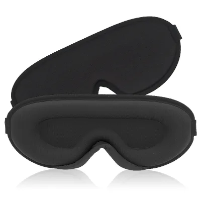 3D Contoured Cup Sleeping Eye Mask & Blindfold Soft Comfort Eye Shade Cover Night Sleep Mask for Blocking Out Light