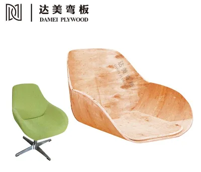 Leisure Foldable Sofa Chair for Bedroom Living Room Kitchen & Dining-Modern Design Natural Wood Bent Board Plywood Backboard