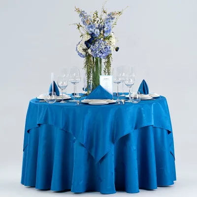 Fish Pattern Tablecloth & Napkin Set | Super Soft Poly-Cotton, Elegant for Theme Hotel & Restaurant | Custom Wholesale