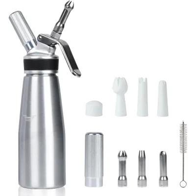 Aluminum Alloy Cake Top Decoration Gun Whip Cream Charger Stainless Steel Whipped Cream for Cake