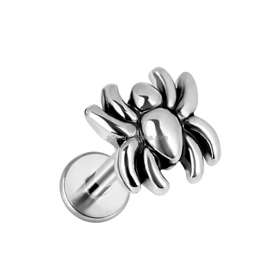 16G Internally Threaded Ear Stud Body Piercing Jewelry Spider Cartilage Piercing Stud Jewelry Labret