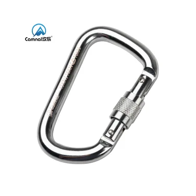 Camnal CE Certification Carabiner Custom 45kn D-shaped Steel Lock Used for Rock Climbing, Rescue and High-altitude Work