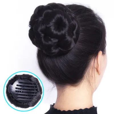 Hair Chignon Toupet Per Chignon for Women Curly Chignon Synthetic Hair Bun