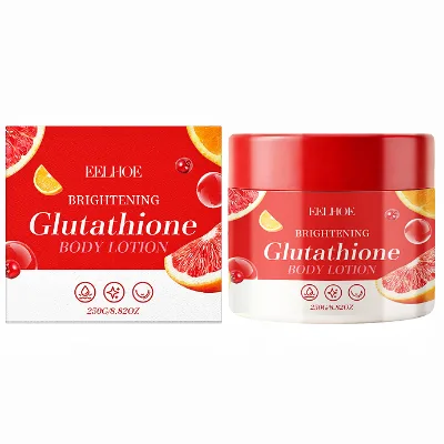OEM 250g Body Brightening Lotion Moisturizing Nourishing Refreshing Non-sticky Soft Large Capacity Fruit Glutathione Body Lotion