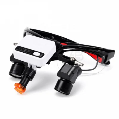 Dental Loupes 5x 5W Portable LED Headlight Dental Loupes Medical Magnifier Magnification Binocular Loupes