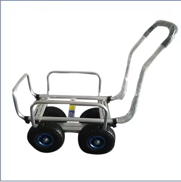 Heavy Duty Four Wheel Greenhouse Aluminium Transport Cart , Extendable  Aluminium Cart Greenhouse Harvesting Cart