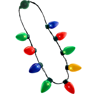 Christmas Light Decoration Christmas Bulb Necklace Christmas Accessories