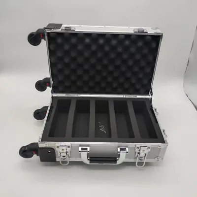 Protective Storage Case Acrylic Top Showcase Glass Display Case Aluminium Tv Road Case for Coin/Card/Jewelry
