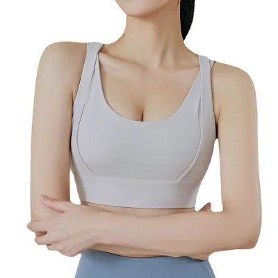 Juyitang New Running Fitness Yoga Sports Bra Breathable Anti-Shock Back Hook Detachable Chest Enhancer for Adults