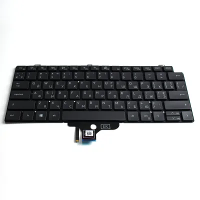 Laptop Keyboard for De for Latitude 7400 2-in-1 9410 0F5JJ0 F5JJ0 PK132CD1A06 NSK-EUABC 0R Russia RU Black with Backlit New
