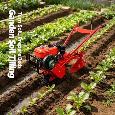 Multifunctional Walking Tractor Power Tiller Attachments for Rice Paddy Vegetable Garden