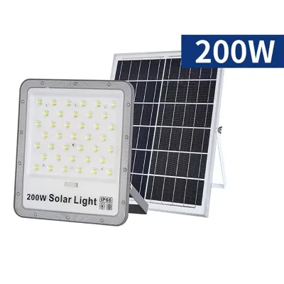 Smart Remote Dimmable High Bright Ip66 Led Solar Wall Lamp 100W 200W 300W Adjustable Outdoor Floodlight Light Control Lighting