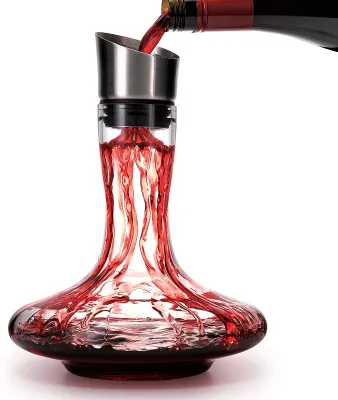 High Quality 750ml Lead-Free Crystal Glass Decanter for Whiskey and Wine Elegant Gift Idea