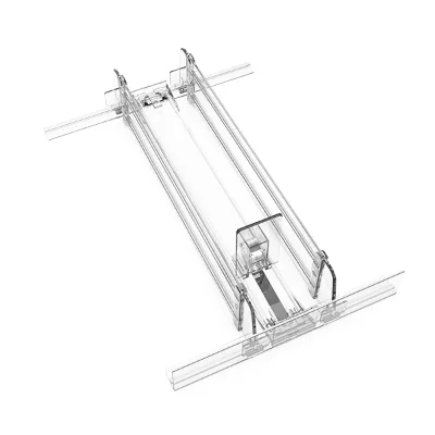 Custom Color Brand Logo Adjustable Width Combination Shelf Pusher with Dividers Display Tray for Retail