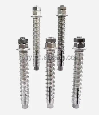 Stainless Steel 316 A4 High Strength Cement Concrete Hex Screw Anchor Bolt Self Tapping Screw