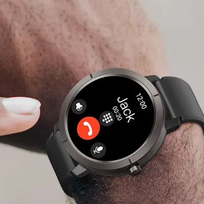 Lightweight Android Smart Watch DM76 with Velcro Strap and Health Sensors for Men's Fitness Tracking