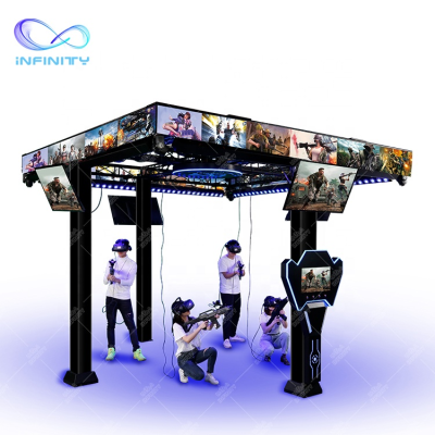 Play Station VR Theme Park 4 Players Interactive 9d Vr Zombie Battle Space Virtual Reality Shooting Game Machine