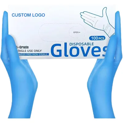 EN ISO 374 Chemical Resistant Disposable Nitrile Gloves CAT III Industrial Gloves