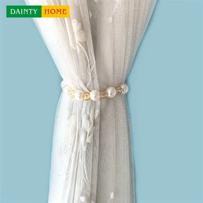 Handmade Holdbacks Curtain Holders Cord Weave Rope Curtain Tiebacks With Adjustable Pull-Out Pearl Multiple Colors Available