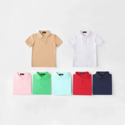 Wholesale Clothes Custom logo Polo t Shirts Children Colorful Kids Clothing Baby Fashion Polo Shirt for Kids
