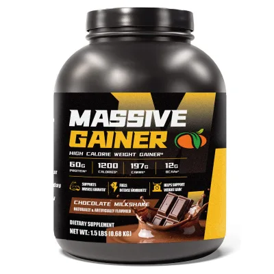 High Protein Mass Gainer Powder Chocolate Flavor Weight Gain Supplement for Muscle Growth Sports Nutrition
