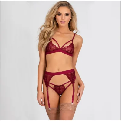 New Lace Lingerie Bra Sets Lady Underwear Sets Women See Through Two Piece Lingerie Set