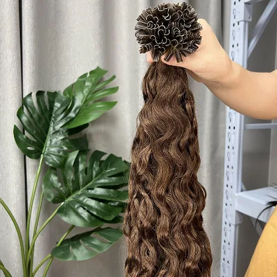 Russian 100% Remy Cuticle Aligned Human Hair Extensions Pre Bonded Raw U Tip Hair Keratin Flat Tip Hair Extensions (light Color)