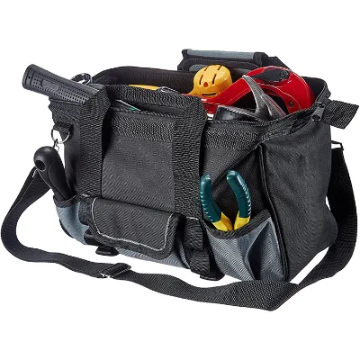 Factory Custom High Quality Waxed Canvas Electrician Tool Kit Bag With Strap