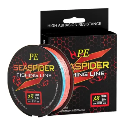 Floating Braided PE 8X Super Strength Multicolor 100m High Quality Long Casting Ocean Boat Main Fishing Line