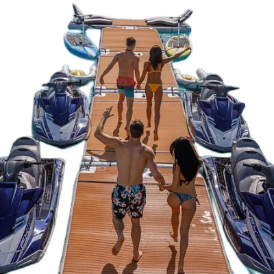 Factory Price Custom Antislip Water Mat Yoga Inflatable Pwc Dock Inflatable Floating Dock Platform Float Dock Platform