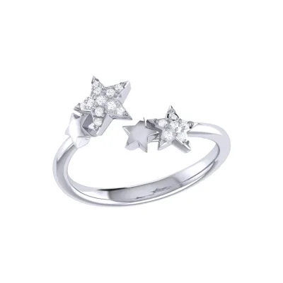 Hot Sale Custom Adjustable Fashion Zircon Open Ring 925 Rings Women