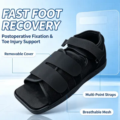Wholesale Post Surgical Wedge Shoe, Plantar Fasciitis Night Splint, Toe Straightener Brace with Strap for Hammer Toe Bunion