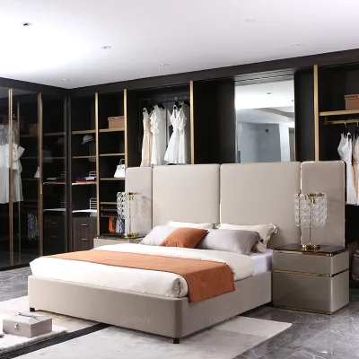 Customized Latest Headboard Hotel Bedroom Furniture Set Home Master Beds Italian king Size Luxury Modern Bedroom Furniture