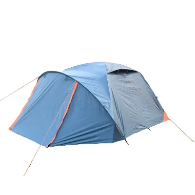 Blue High Quality Camping Tent Portable Outdoor Tent Double Layer 1-2 Person Camping Dome Tent for Travel Hiking