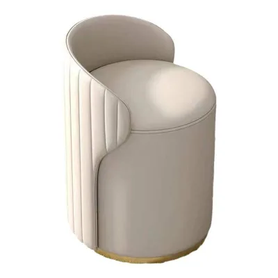 Dressing Table Nail Art Stool Backrest Internet Celebrity Style Modern Light Luxury PU Material Rotatable Makeup Home Furniture