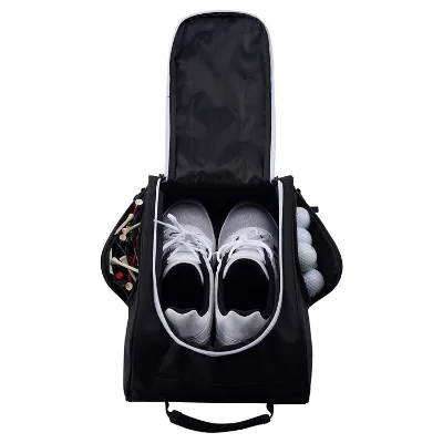Durable 600D Polyester Custom Golf Shoe Bag with Pockets