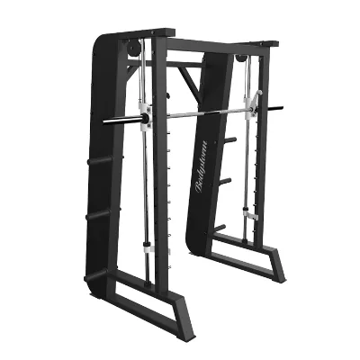 Commercial Smith Machine for Gym Heavy Duty Steel Construction with Safety Lock and Adjustable Barbell