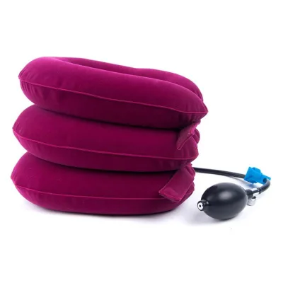 Inflatable Neck Pillows Medical Air Traction Device Decompression Collar Stretcher for Travel Cervical Vertebra Tractor