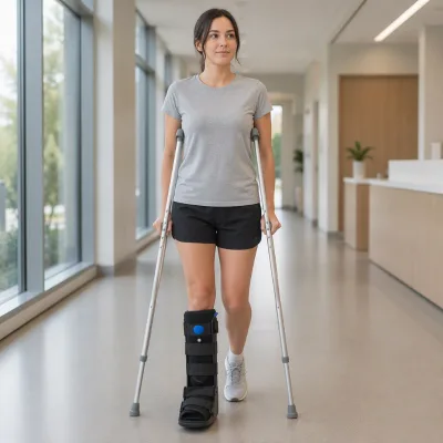 Ultra-Light Premium Air Compression Ankle Boot - Streamlined Orthopedic Support with Shock-Absorbing TPR Sole